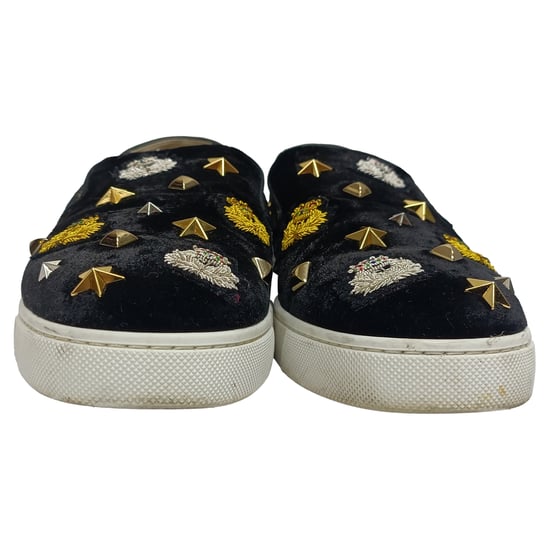 Christian Louboutin Miss Academy Slip-On Sneakers in Zwart Velours - Image 4