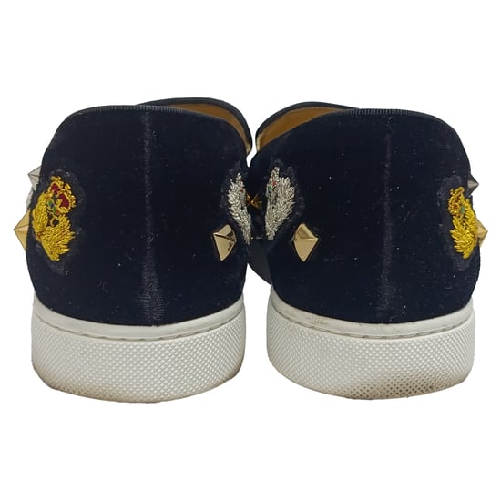 Christian Louboutin Miss Academy Slip-On Sneakers in Zwart Velours - Image 5