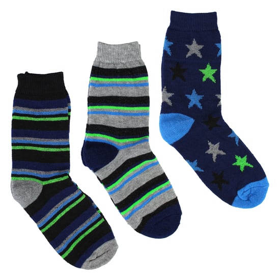 6 Paar Jongens Warme Bed Socks | Gestreepte & Sterren Patroon Ademend Sokken - Image 3