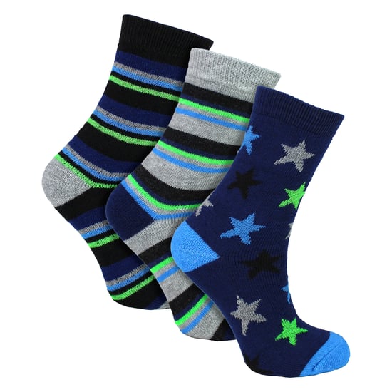 6 Paar Jongens Warme Bed Socks | Gestreepte & Sterren Patroon Ademend Sokken - Image 4