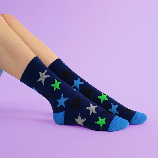 6 Paar Jongens Warme Bed Socks | Gestreepte & Sterren Patroon Ademend Sokken - Image 5