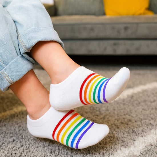 6 Pack Kids Jongens Meisjes Regenboog Trainer Katoenen Sokken Kleurrijke Gestreepte Sokken - Image 4
