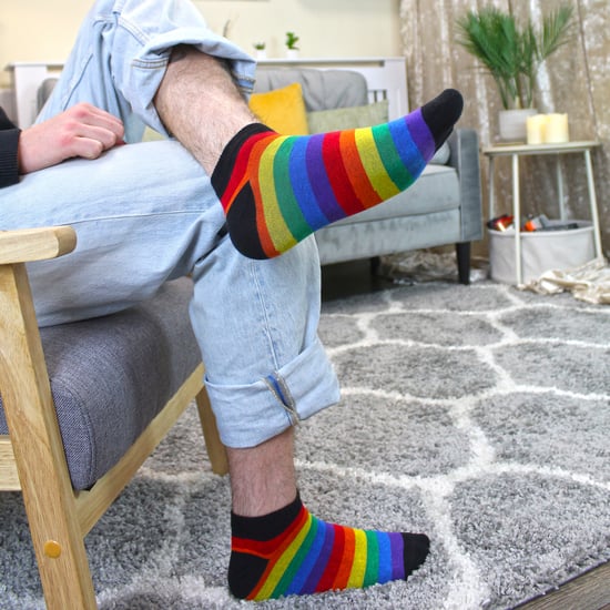 3-Pack Herensokken Damesregenboog Sportkatoen Sokken Heldere Kleurrijke Gestreepte Sokken - Image 3