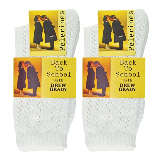 6 Paar Zachte Katoenrijke Kniehoog Witte Schooluniformsokken voor Kinderen - Image 2