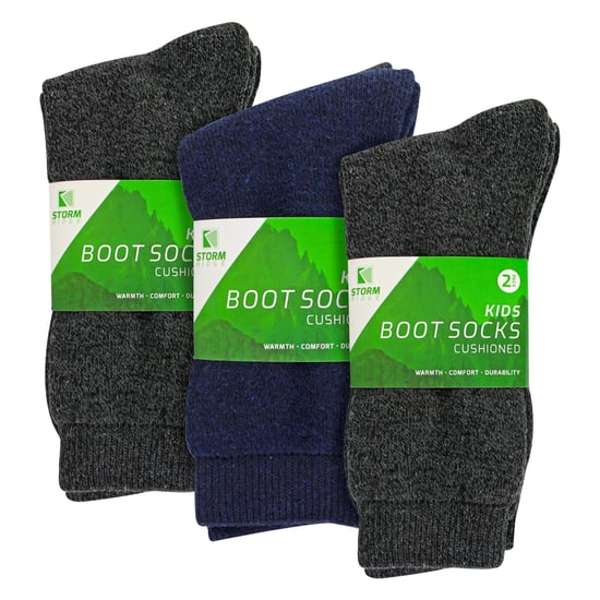 6-pack jongens waarde boot sokken | Buitensport warme wandelsokken - Image 2
