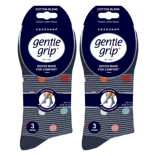 6-Pack Dames Niet-Elasticiteit Losse Top Patroon Katoenrijke Sokken - Image 2