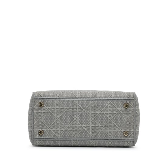 Dior Caro Mini Tas Grijs Geïnspireerd Katoen - Image 5