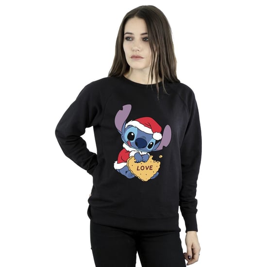 Disney Dames/Dames Lilo And Stitch Kerstmis Love Biscuit Sweatshirt (Zwart) - Image 2