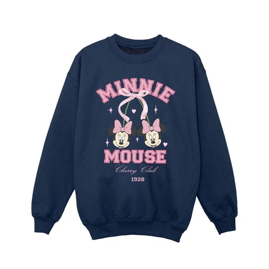 Disney Meisjes Cherry Club Minnie Mouse Sweatshirt (Marineblauw) - Image 1