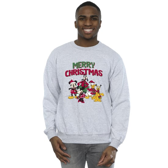 Disney Heren Mickey Mouse Vrolijk Kerstfeest Figuren Sweatshirt (Sportgrijs) - Image 2
