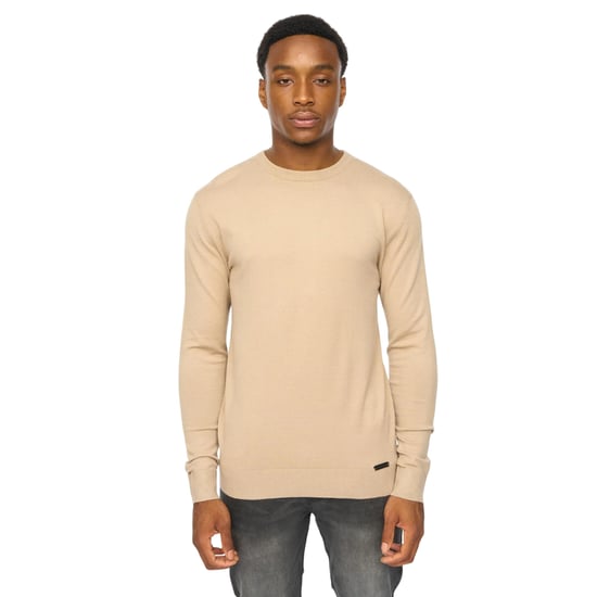 Duck and Cover Heren Consenza Gebreid Crew Neck Sweatshirt (Steen) - Image 1