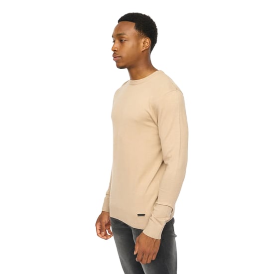 Duck and Cover Heren Consenza Gebreid Crew Neck Sweatshirt (Steen) - Image 3