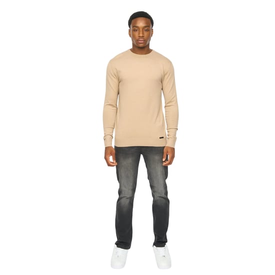Duck and Cover Heren Consenza Gebreid Crew Neck Sweatshirt (Steen) - Image 4