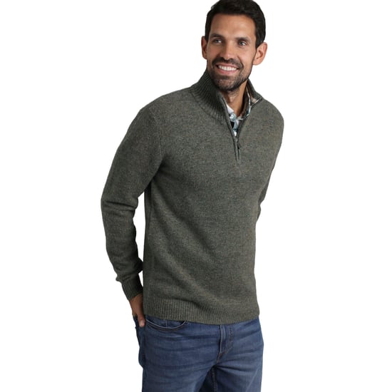 Weird Fish Heren Helmsdale Eco Half-Zip Trui (Lichte Denim) - Image 3