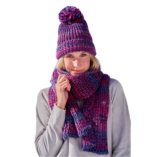 Mountain Warehouse Dames Chunky Gebreide Sjaal (Donkerpaars) - Image 5