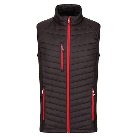 Regatta Professional Heren Gewatteerd Hybride Gilet (Zwart/Klassiek Rood) - Image 1