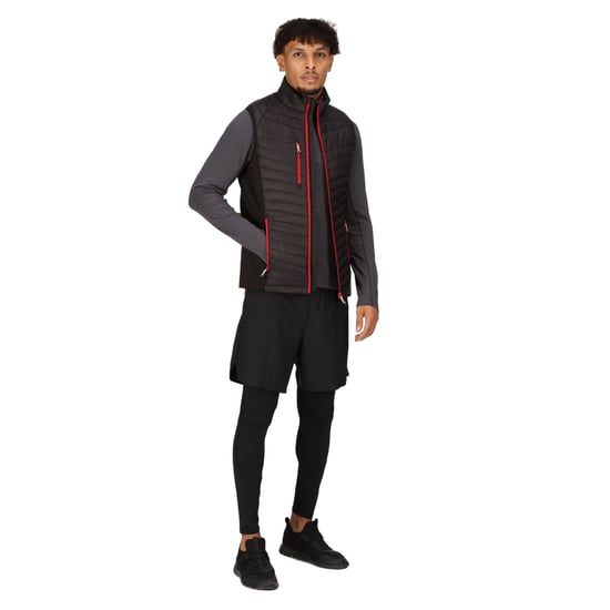 Regatta Professional Heren Gewatteerd Hybride Gilet (Zwart/Klassiek Rood) - Image 5