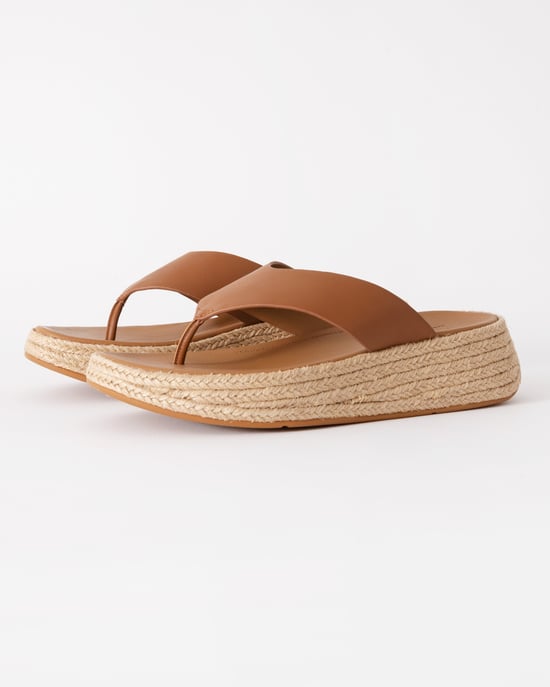 F-Mode Flatform Sandalen in Tan - Image 1