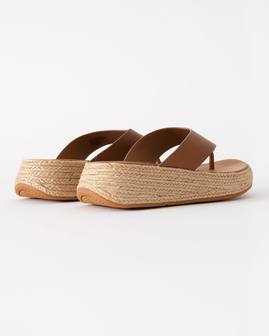 F-Mode Flatform Sandalen in Tan - Image 3