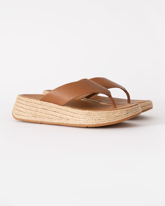 F-Mode Flatform Sandalen in Tan - Image 4