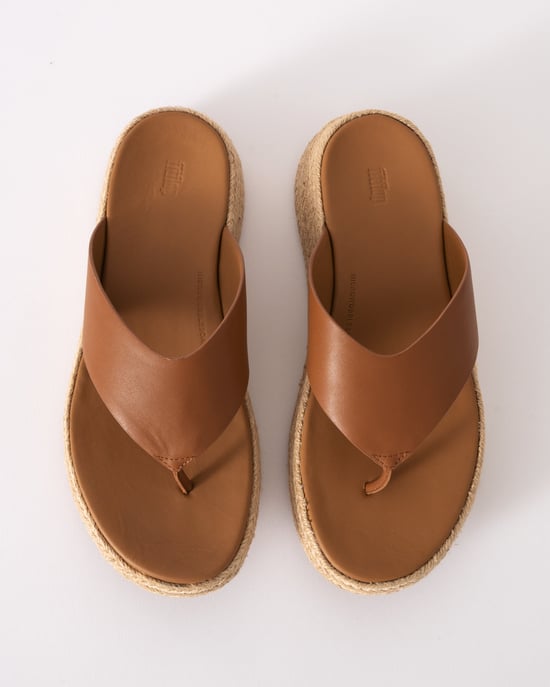 F-Mode Flatform Sandalen in Tan - Image 5