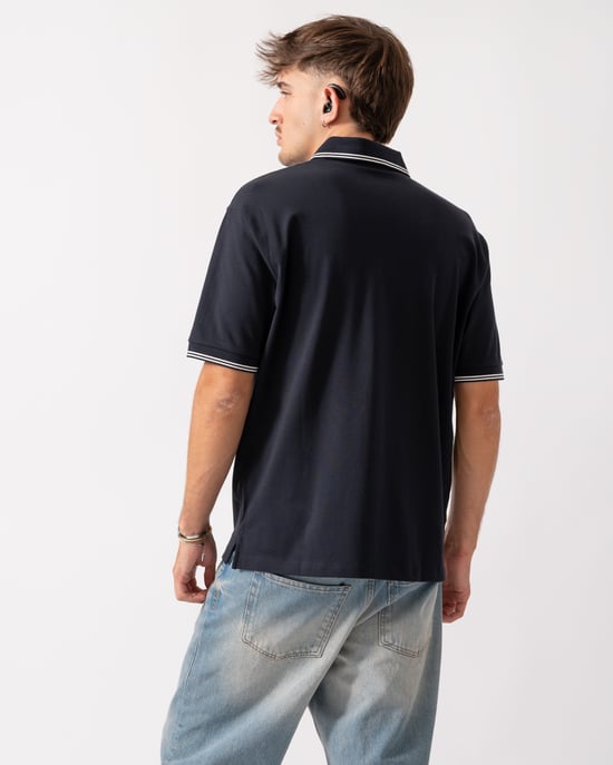 XM001287-AF17321 Poloshirt in Donkerblauw - Image 2