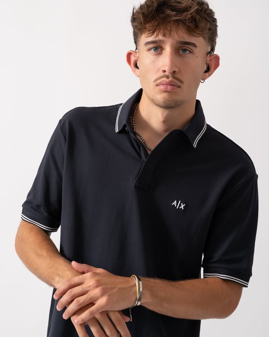 XM001287-AF17321 Poloshirt in Donkerblauw - Image 4