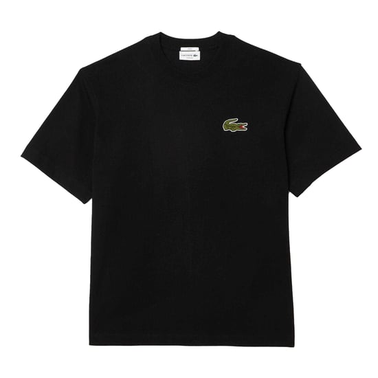Lacoste Heren Zwaar Katoen Oversized T-shirt (Zwart) - Image 1