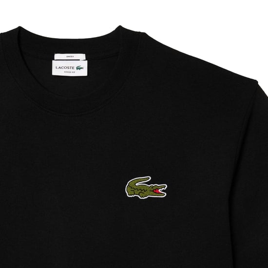 Lacoste Heren Zwaar Katoen Oversized T-shirt (Zwart) - Image 3
