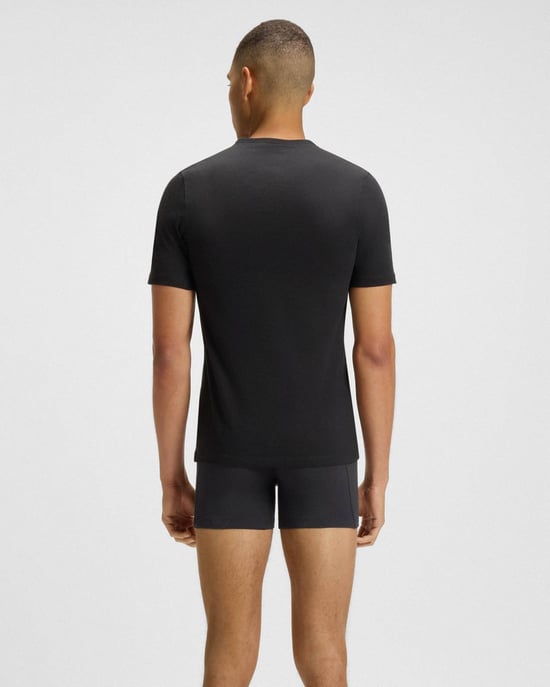 Donkergroen T-shirt met geborduurd logo (3 st.) - Image 2