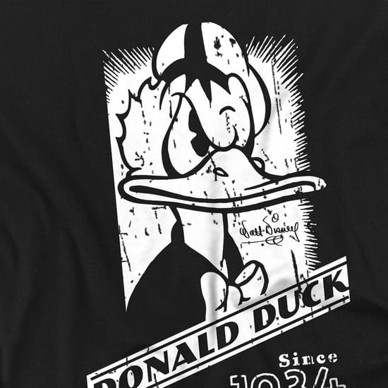 Disney Heren Donald Duck Mono Portret T-Shirt (Zwart) - Image 3