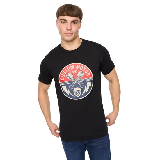 Crosshatch Heren Moules T-shirt (Zwart) - Image 3