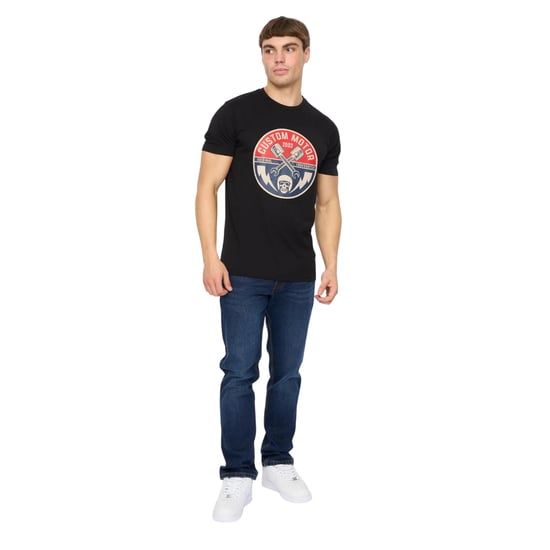Crosshatch Heren Moules T-shirt (Zwart) - Image 4