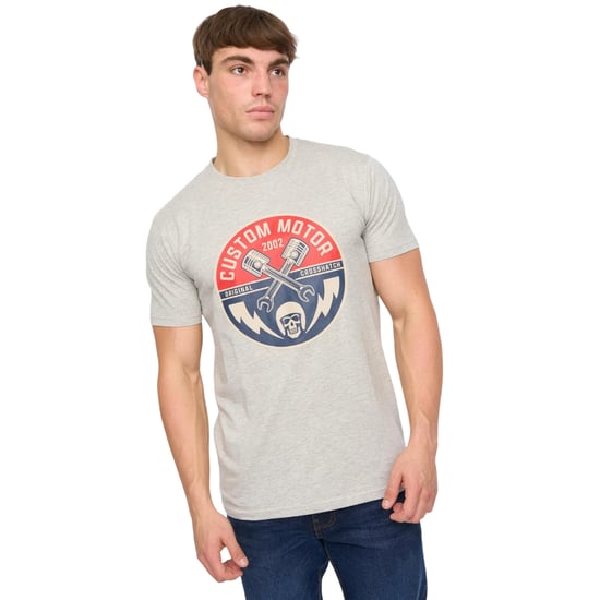 Crosshatch Mannen Moules T-shirt (Grijs Gemêleerd) - Image 3