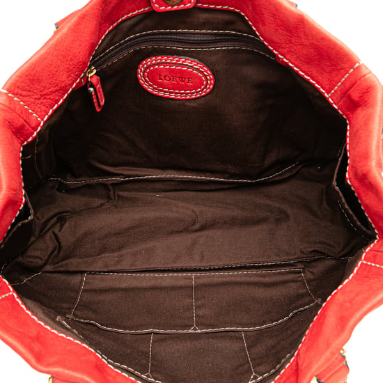 Rode Leren Kwast Handtas - Image 4