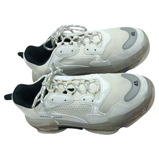 Balenciaga Triple S Doorzichtige Zolen Sneakers in Witte Polyester - Image 5