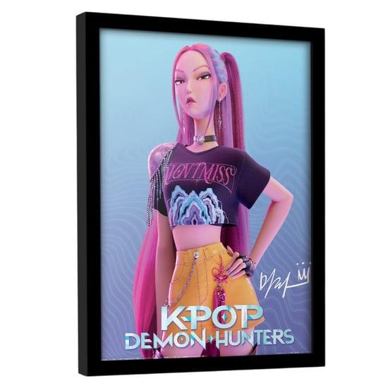 K-Pop Demon Hunters Mira Gecadreerde Poster (Roze/Blauw) - Image 2