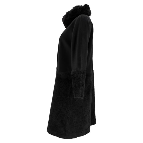 Max Mara Studio Shear-Accent Verborgen-Knoopjas in Zwarte Wol - Image 2