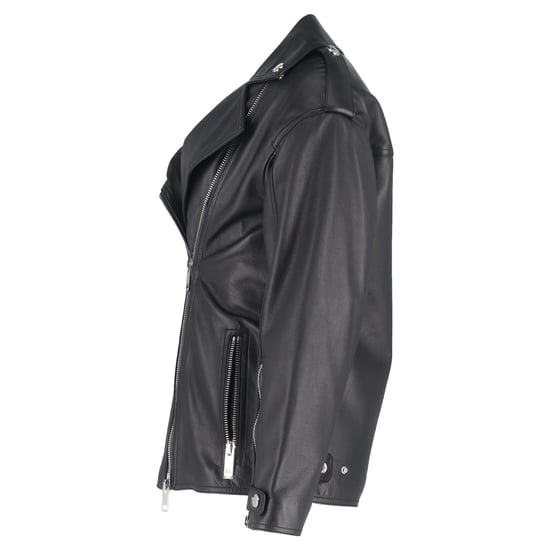 Burberry Stonefield Pocketdetail Bikerjack in Zwart Leer - Image 2
