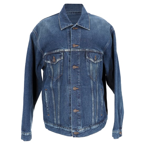 Balenciaga 'Jij Bent De Wereld' Geborduurde Spijkerjacket in Blauwe Katoen - Image 1