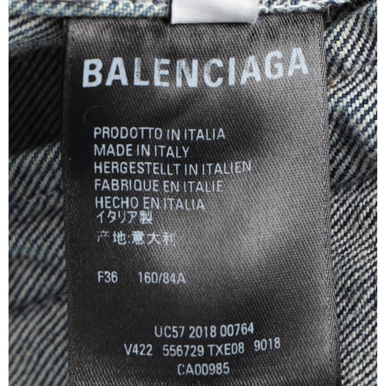 Balenciaga 'Jij Bent De Wereld' Geborduurde Spijkerjacket in Blauwe Katoen - Image 5
