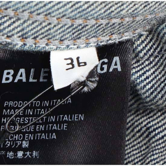 Balenciaga 'Jij Bent De Wereld' Geborduurde Spijkerjacket in Blauwe Katoen - Image 6