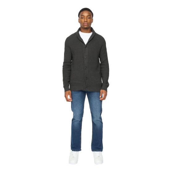 Duck and Cover Heren Venosa Sjaalkraag Cardigan (Basaltgrijs) - Image 3