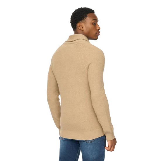 Duck and Cover Heren Venosa Sjaalkraag Cardigan (Stone) - Image 2