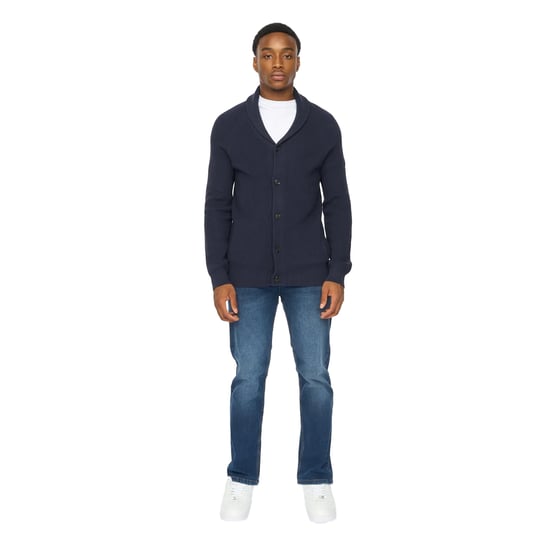 Duck and Cover Heren Venosa Schalkraag Cardigan (Marineblauw) - Image 3