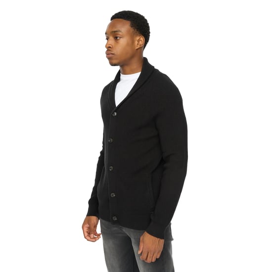 Duck and Cover Heren Venosa Sjaalkraag Cardigan (Zwart) - Image 3