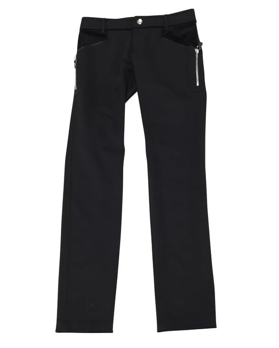 Gucci Zwarte Broek met Zilveren Ritsdetail in Zwarte Nylon - Image 1