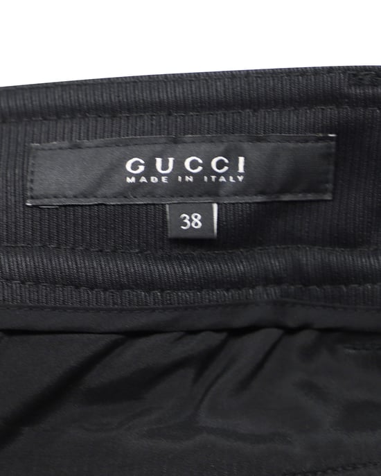 Gucci Zwarte Broek met Zilveren Ritsdetail in Zwarte Nylon - Image 3