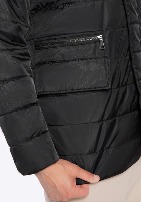 Wittchen Heren Zwarte Nylon Gewatteerde Jas - Image 6
