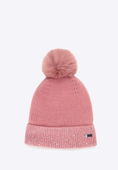 Wittchen Dames Wintermuts met Versierde Rib Roze Acryl - Image 1
